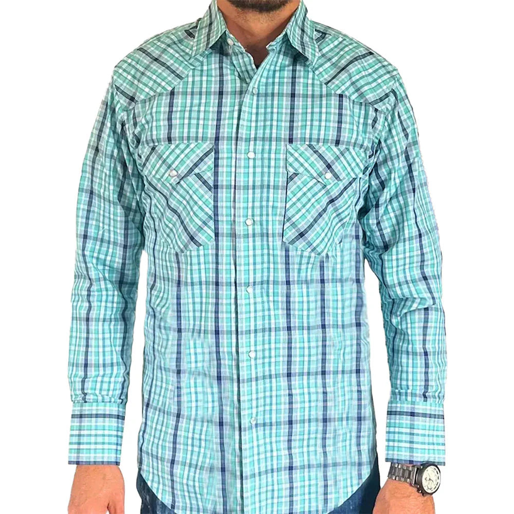 CAMISA AZULCUADROS | WRANGLER 112314602