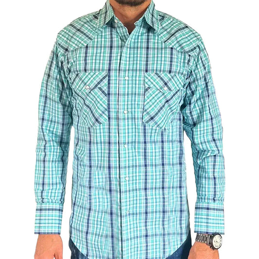 CAMISA AZULCUADROS | WRANGLER  112314602